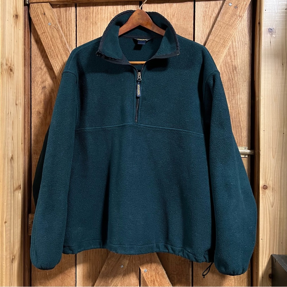 ⛄️Woolrich Fleece 1/2 Zip Pullover Polartec Green Men’s Winter Fleece Size M